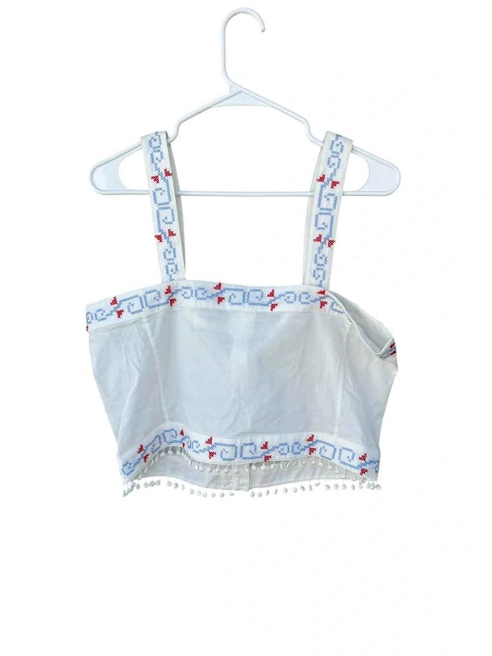 NWT Hunter Bell Emery White Embroidered 100% Cotton Tank Top - Size Large - Picture 9 of 15